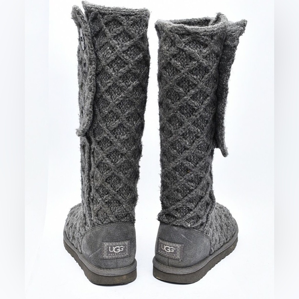Gray Ugg Lattice Cardy Boots